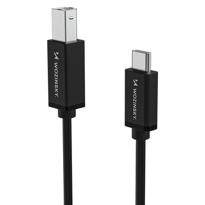 Kabel za pisač WZK WKDDY1S, USB-C - USB-B, 1m, Crni