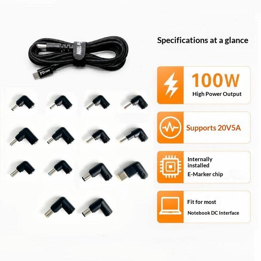 OEM kabel za punjenje, 2m, 14u1, Crna