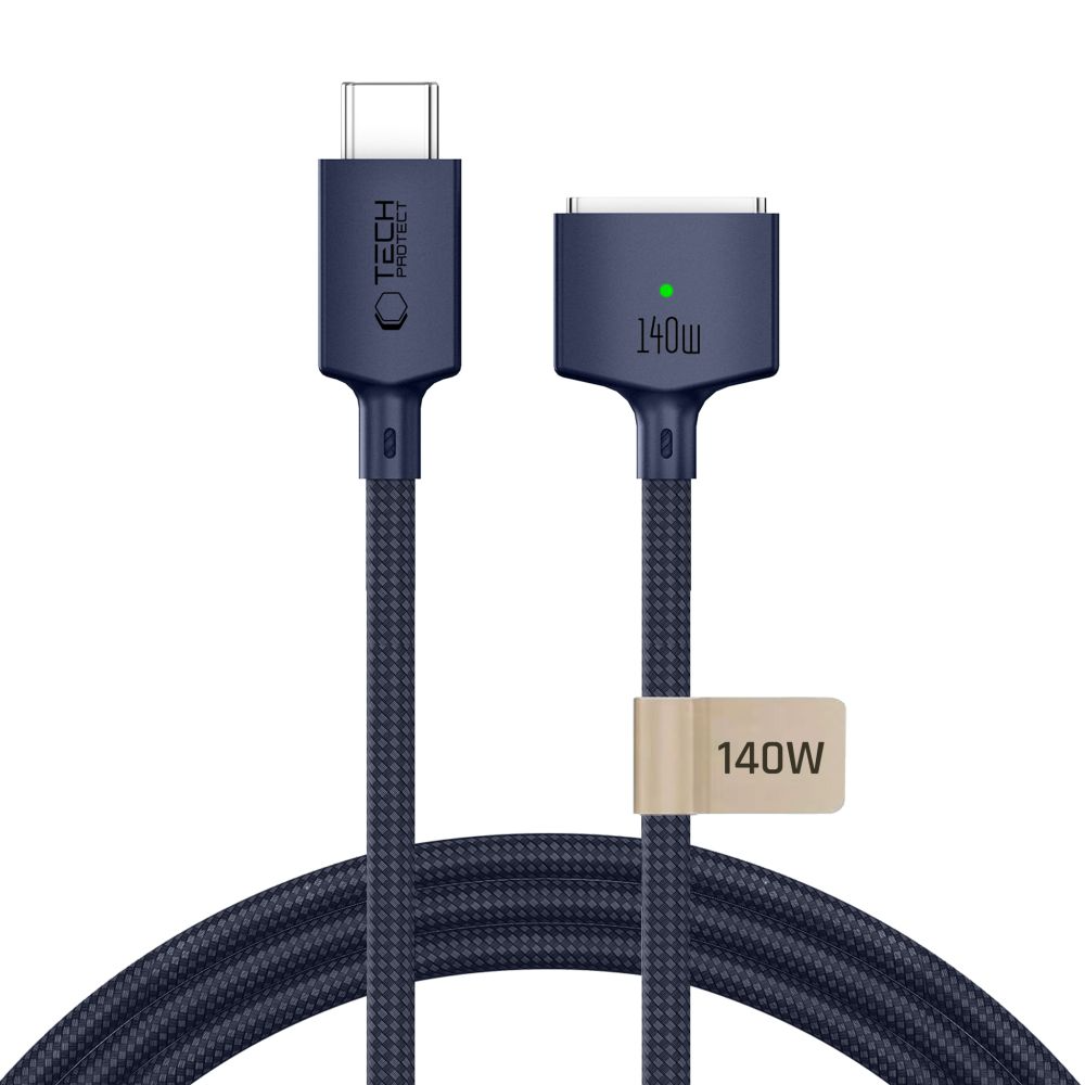 Kabel za punjenje Tech-Protect MMC01 Ultraboost, USB-C - MagSafe 3, 140W, 3m, Tamnoplava