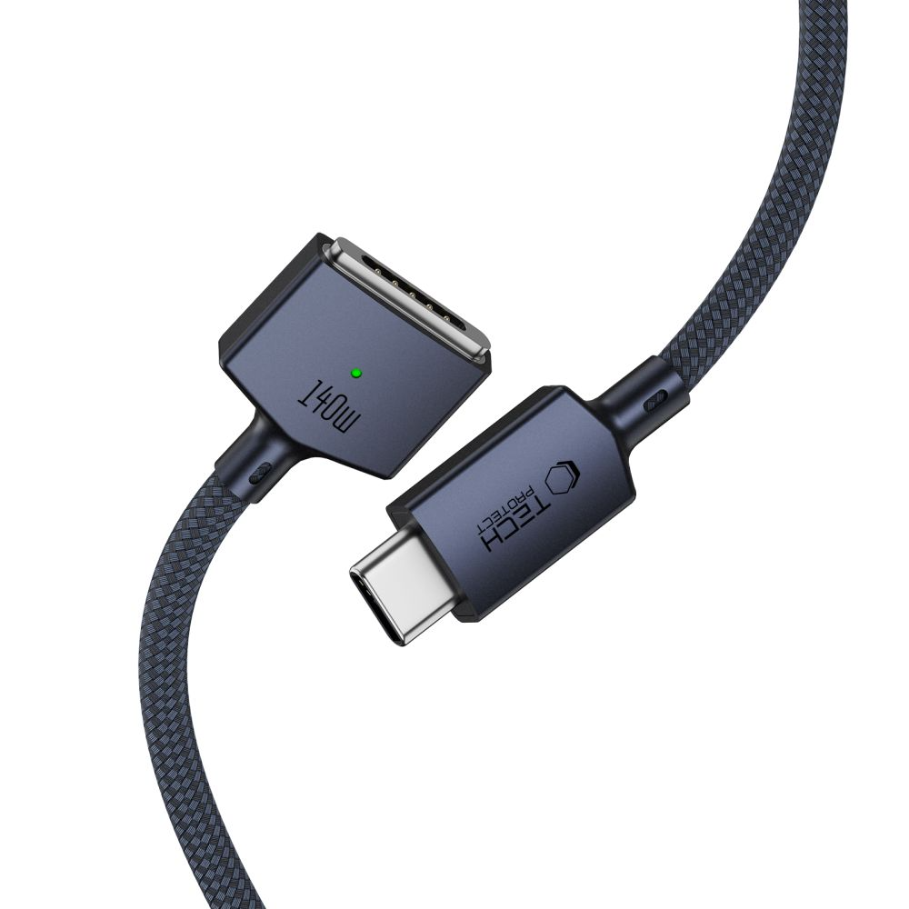 Kabel za punjenje Tech-Protect MMC01 Ultraboost, USB-C - MagSafe 3, 140W, 2m, Tamnoplava