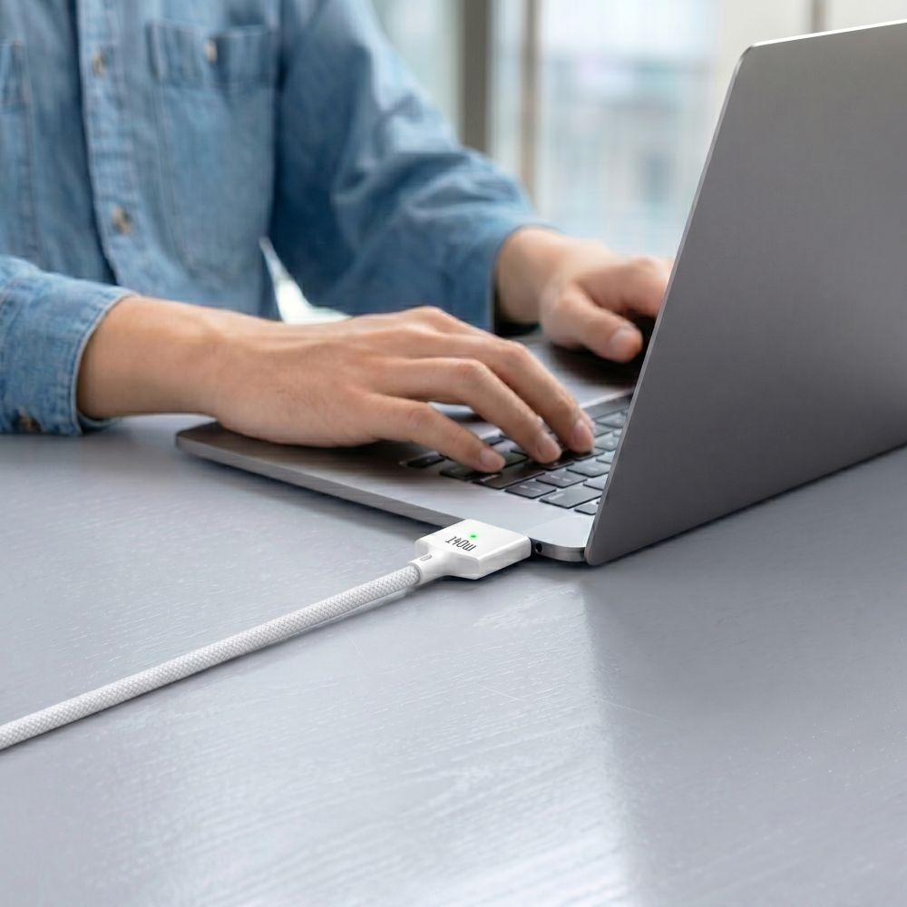 Kabel za punjenje Tech-Protect MMC01 Ultraboost, USB-C - MagSafe 3, 140W, 2m, Bijela