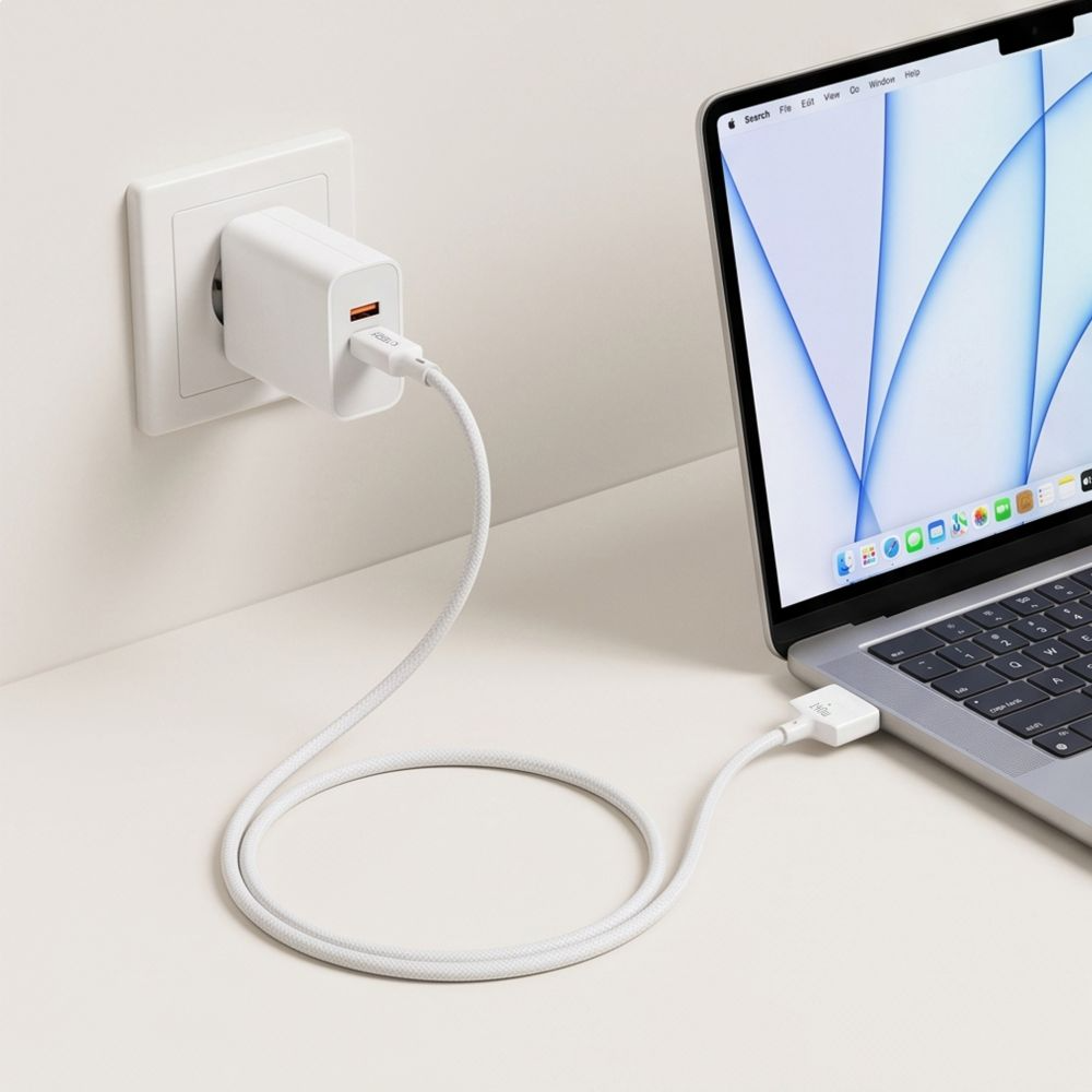 Kabel za punjenje Tech-Protect MMC01 Ultraboost, USB-C - MagSafe 3, 140W, 3m, Bijela