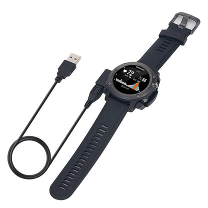 Kabel za punjenje Techsuit TGC5 za Garmin Fenix 3 Sapphire / 3 HR / 3, USB-A, Crni