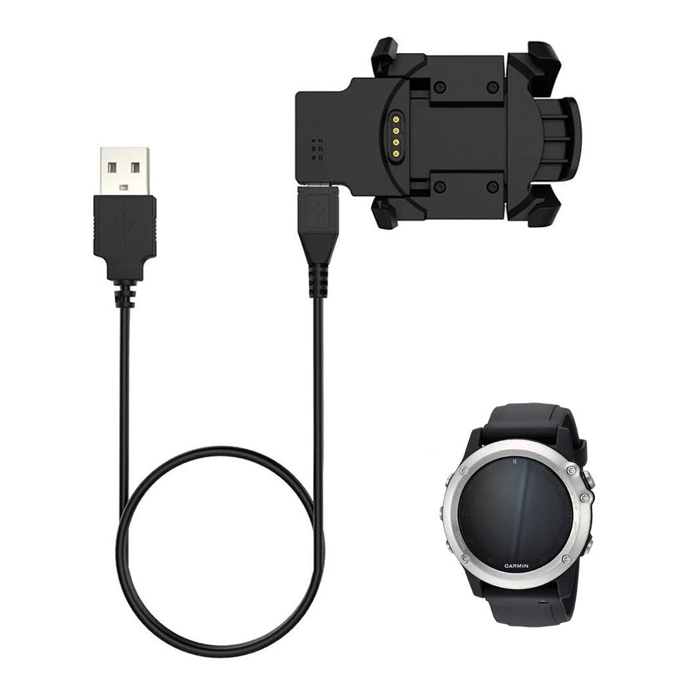Kabel za punjenje Techsuit TGC5 za Garmin Fenix 3 Sapphire / 3 HR / 3, USB-A, Crni