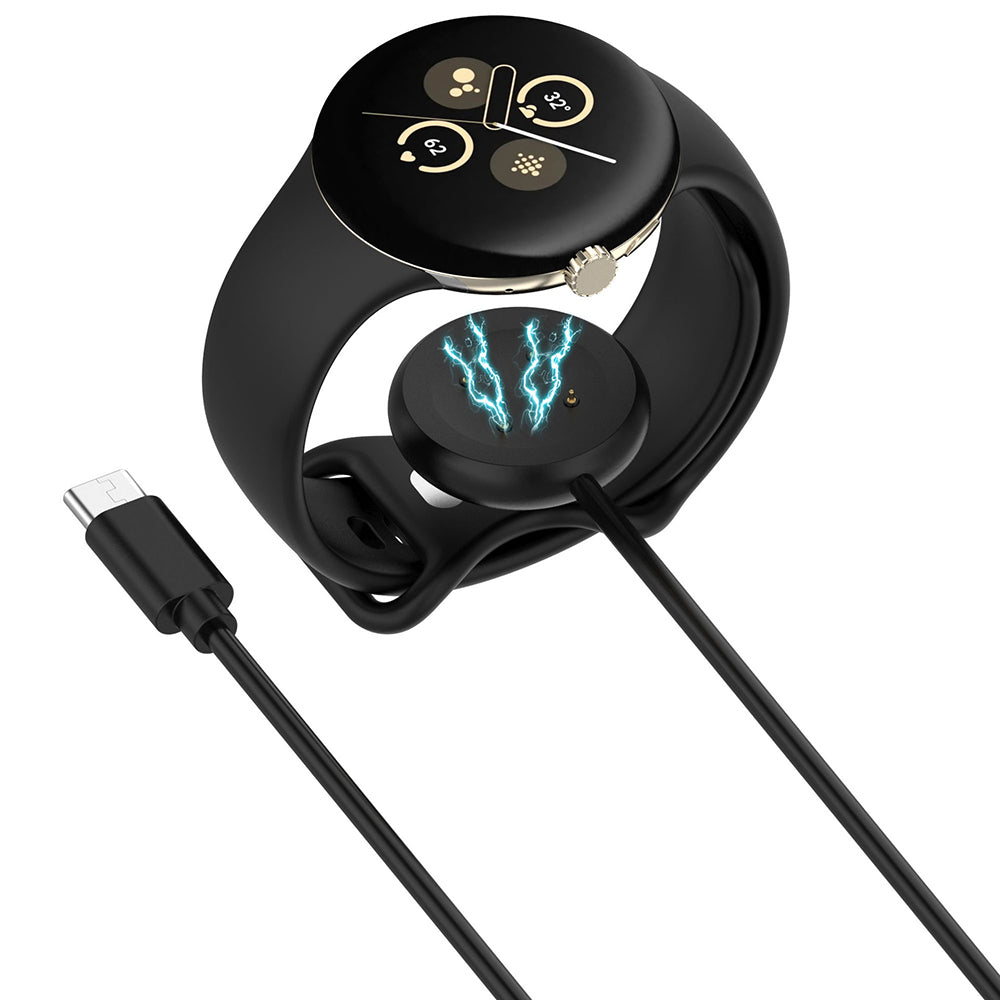 Kabel za punjenje Techsuit THC5 za Google Pixel Watch 3 45mm / Watch 3 41mm, USB-C, Crni