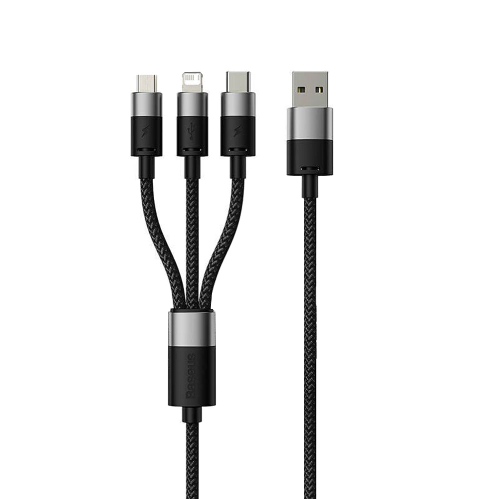 Kabel za punjenje USB-A - Lightning / microUSB / USB-C Baseus StarSpeed 3in1, 20W, 0.6m, Crni P10319900111-00