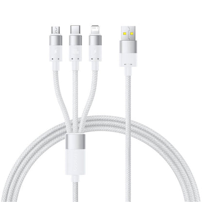 Kabel za punjenje USB-A - Lightning / microUSB / USB-C Baseus StarSpeed, 100W, 1.5m, Bijeli P10319900211-00