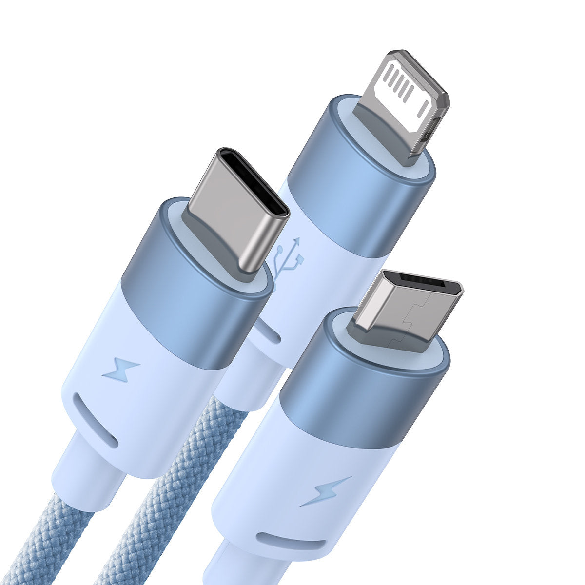 Kabel za punjenje USB-A - Lightning / microUSB / USB-C Baseus StarSpeed 3u1, 20W, 1.2m, Plavi CAXS000017