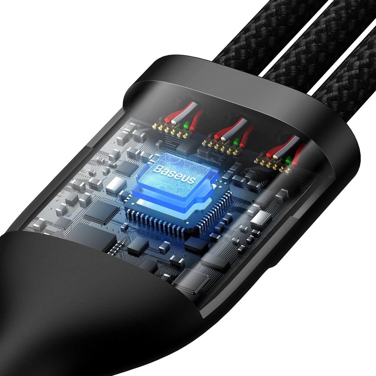 Kabel za punjenje USB-A / USB-C - Lightning / microUSB / USB-C Baseus Flash Series II 3u1, 100W, 1.2m, Crni CASS030101