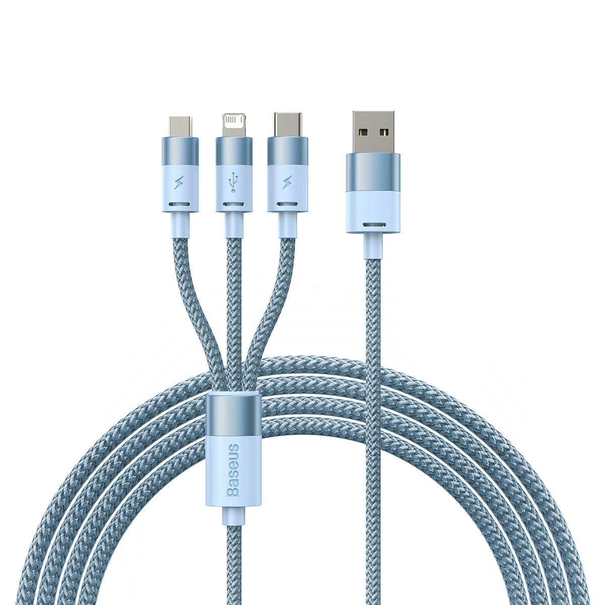 Kabel za punjenje USB-A - Lightning / microUSB / USB-C Baseus StarSpeed 3u1, 20W, 1.2m, Plavi CAXS000017