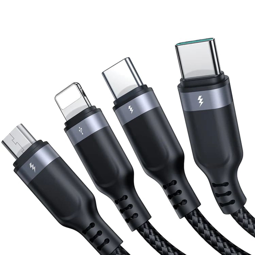 Kabel za punjenje USB-A - Lightning / microUSB / 2 x USB-C Joyroom S-1T4018A18 4u1, 20W, 1.2m, Crni