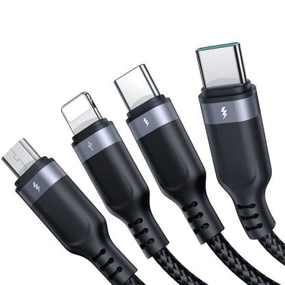 Kabel za punjenje USB-A - Lightning / microUSB / 2 x USB-C Joyroom S-1T4018A18 4u1, 20W, 1.2m, Crni