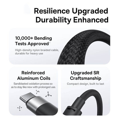 Kabel za punjenje USB-A - Lightning / microUSB / USB-C Baseus StarSpeed, 100W, 1.5m, Bijeli P10319900211-00