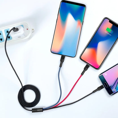 Kabel za punjenje USB-A - Lightning / microUSB / USB-C XO Design NB54, 18W, 1.2m, Višebojan