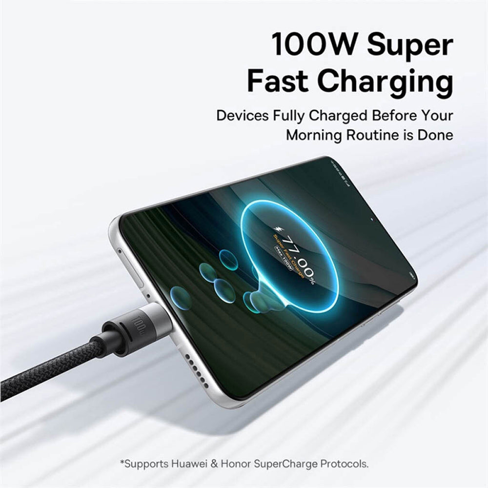 Kabel za punjenje USB-A - Lightning / microUSB / USB-C Baseus StarSpeed, 100W, 1.5m, Bijeli P10319900211-00