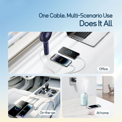 USB-A kabel za punjenje - Lightning / microUSB / USB-C Baseus Ultra Fast 3in1, 18W, 1.3m, Bijela P10376303211-00