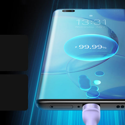 Kabel za punjenje USB-A - Lightning / microUSB / USB-C Baseus Flash Series II 3u1, 66W, 1.2m, Ljubičasti CASS040005