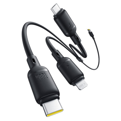 Kabel za punjenje USB-A - Lightning / microUSB / USB-C Baseus Silky 3in1, 100W, 1.5m, Crni P10377705123-00