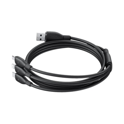 Kabel za punjenje USB-A - Lightning / microUSB / USB-C Baseus Ultra Fast 3in1, 18W, 1.3m, Crni P10376303121-00