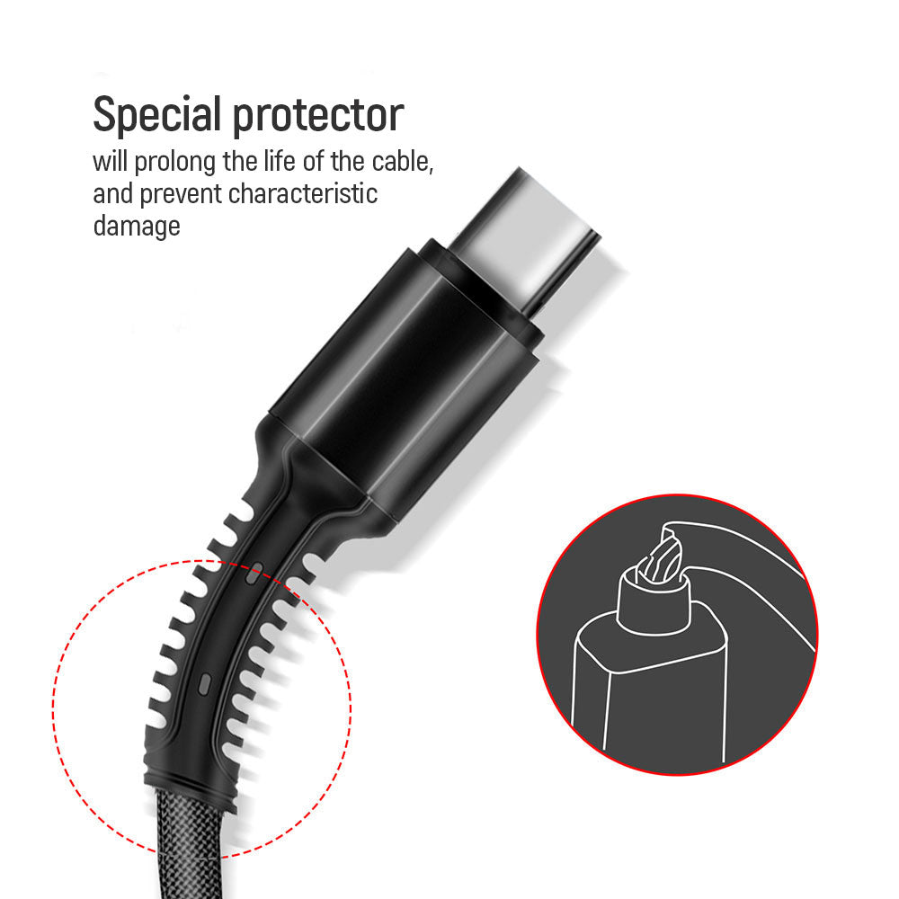 Kabel za punjenje USB-A - Lightning / microUSB / USB-C ColorWay CW-CBU3003, 20W, 1.2m, Sivi