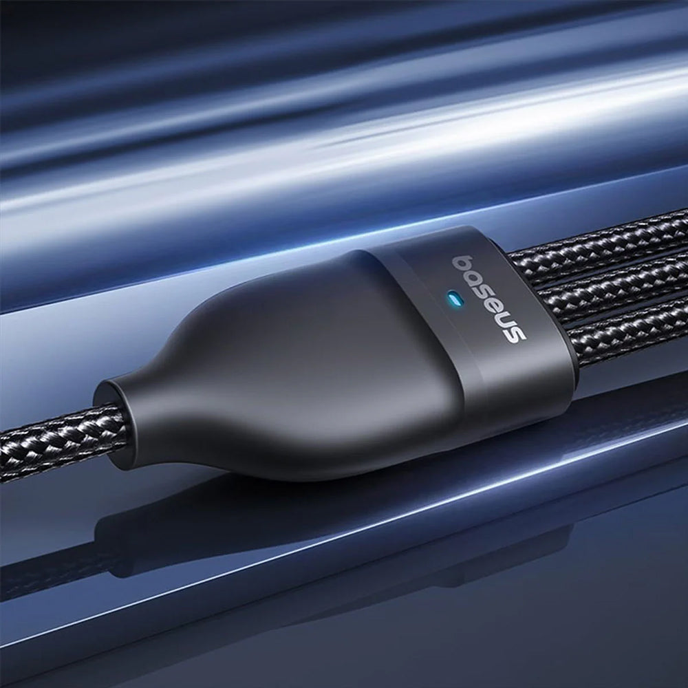 Kabel za punjenje USB-A / USB-C - Lightning / 2 x USB-C Baseus Flash Series III 3in1, 100W, 1.5m, Crni P10377800U01-00