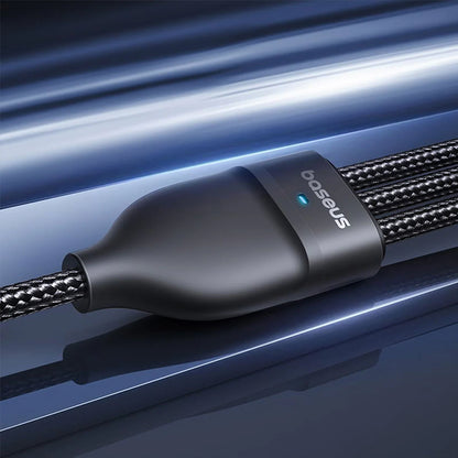 Kabel za punjenje USB-A / USB-C - Lightning / 2 x USB-C Baseus Flash Series III 3in1, 100W, 1.5m, Crni P10377800U01-00