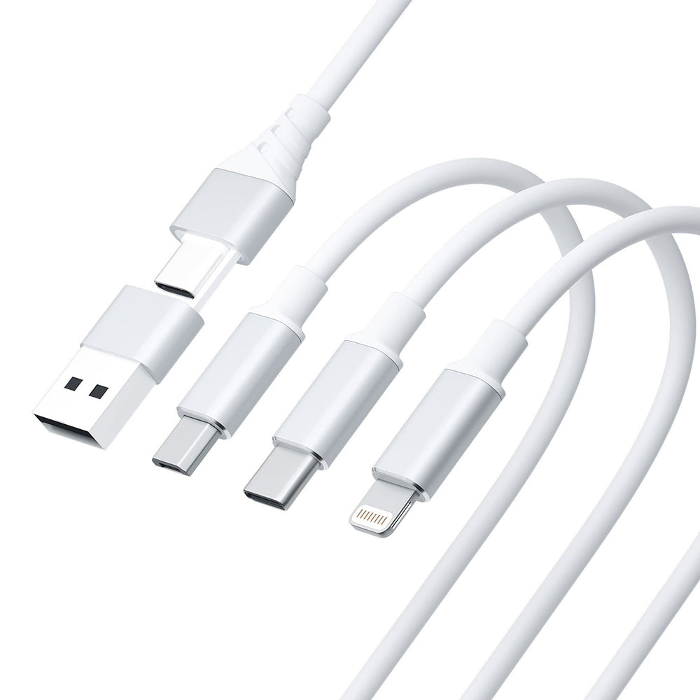 Kabel za punjenje USB-A / USB-C - Lightning / microUSB / USB-C 3MK Hyper 3in1, 12W, 1.5m, Bijeli