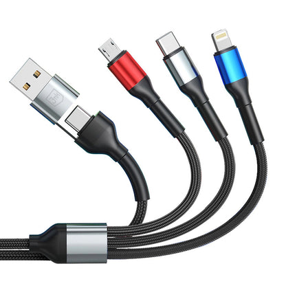 Kabel za punjenje USB-A / USB-C - Lightning / microUSB / USB-C 3MK Hyper N, 18W, 1.2m, Crni