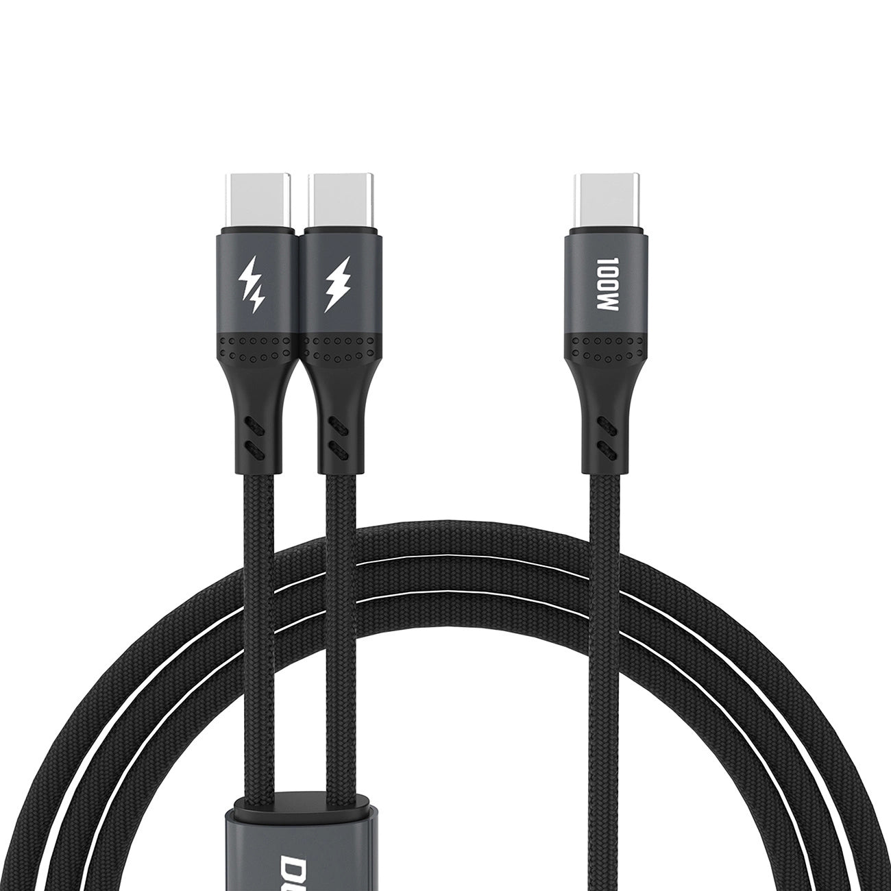 Kabel za punjenje USB-C - USB-C / USB-C Dudao L3F 2u1, 100W, 1.2m, Crni