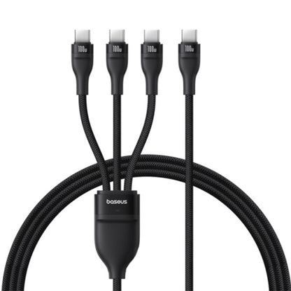 USB-C punjački kabel - 3 x USB-C Baseus Flash Series III 3in1, 100W, 1.5m, Crni P10377503111-00