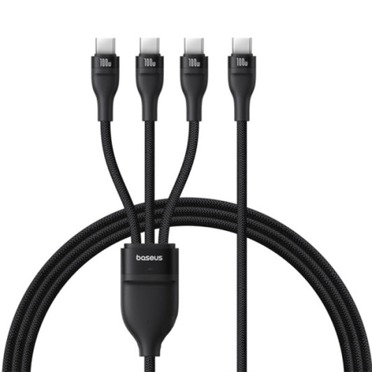 USB-C punjački kabel - 3 x USB-C Baseus Flash Series III 3in1, 100W, 1.5m, Crni P10377503111-00