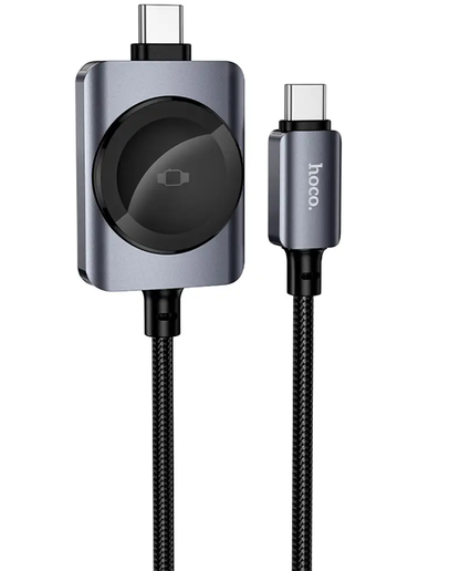 USB-C - USB-C kabel za punjenje HOCO CW66 2u1, 100W, 1.2m, Crna