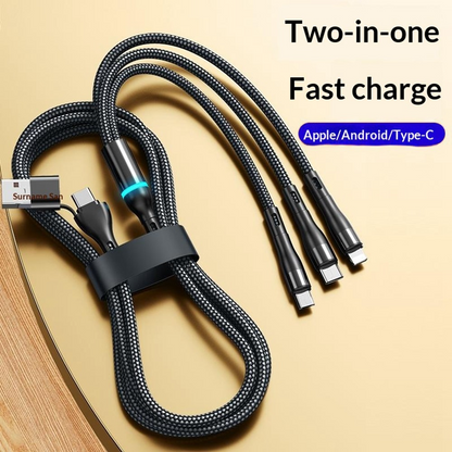 Kabel za punjenje USB-C / USB-A - Lightning / microUSB / USB-C OEM B6, 100W, 1.2m, Crna