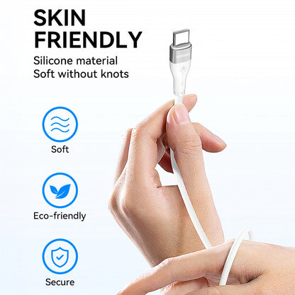 USB-C - USB-C punjački kabel WZK WSTCC1, 65W, 1m, bijeli