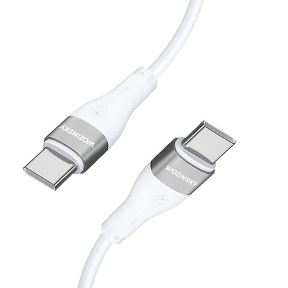 USB-C - USB-C punjački kabel WZK WSTCC1, 65W, 1m, bijeli