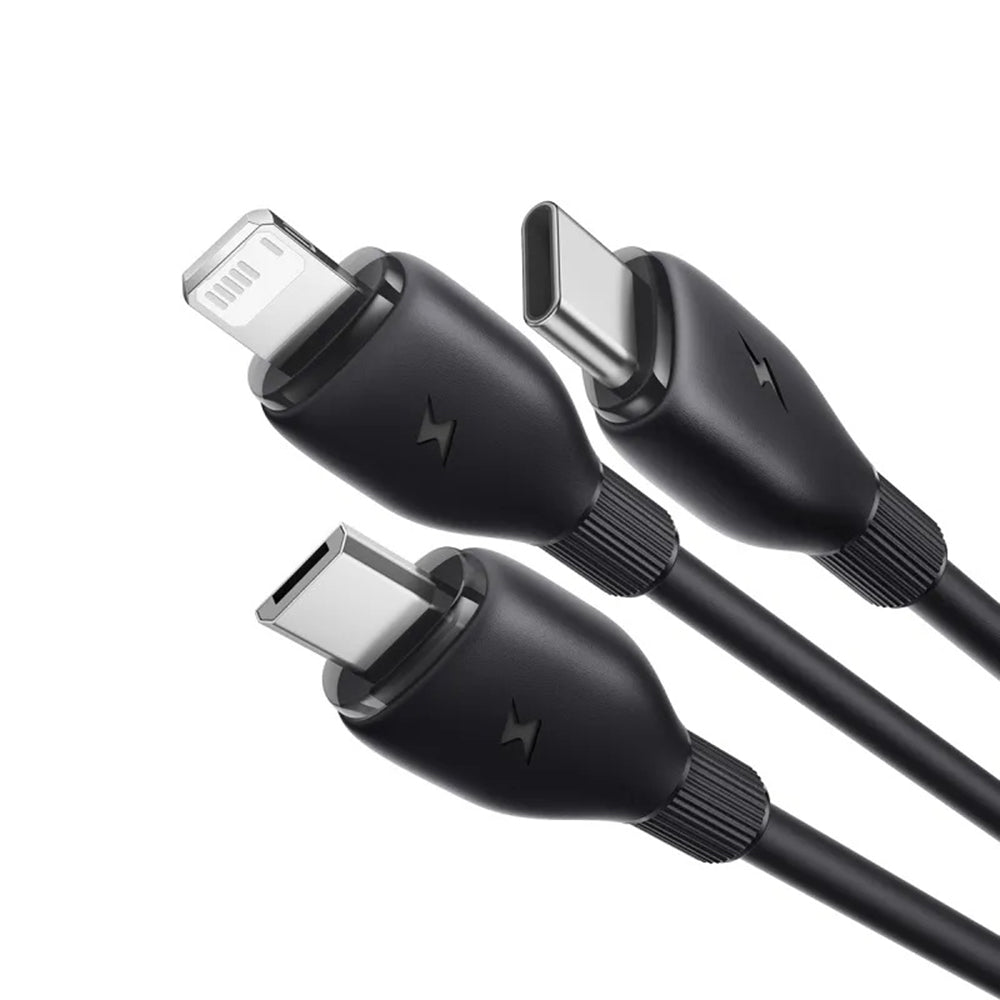 Kabel za punjenje USB-C - Lightning / microUSB / USB-C Baseus Ultra Fast 3in1, 20W, 0.8m, Crni P10377501111-00