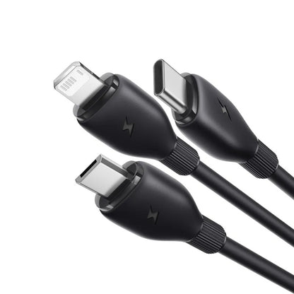 Kabel za punjenje USB-C - Lightning / microUSB / USB-C Baseus Ultra Fast 3in1, 20W, 0.8m, Crni P10377501111-00