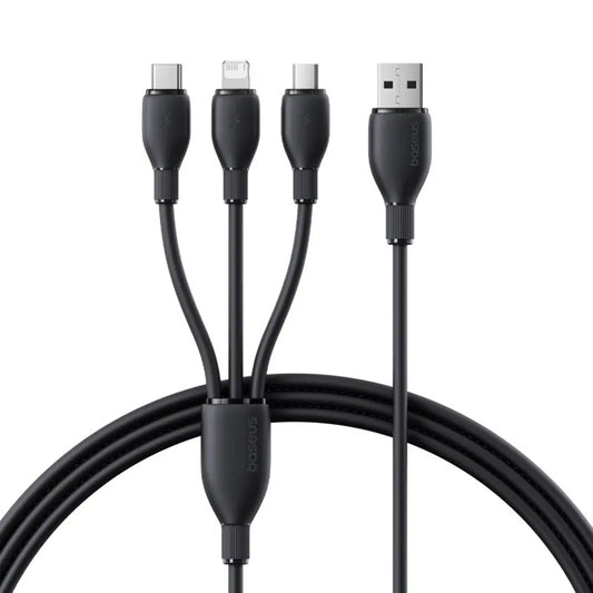 Kabel za punjenje USB-C - Lightning / microUSB / USB-C Baseus Ultra Fast 3in1, 20W, 0.8m, Crni P10377501111-00