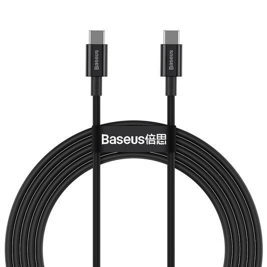 Kabel za Prijenos Podataka i Punjenje USB-C - USB-C Baseus Superior Series, 100W, 2m, Crni CATYS-C01