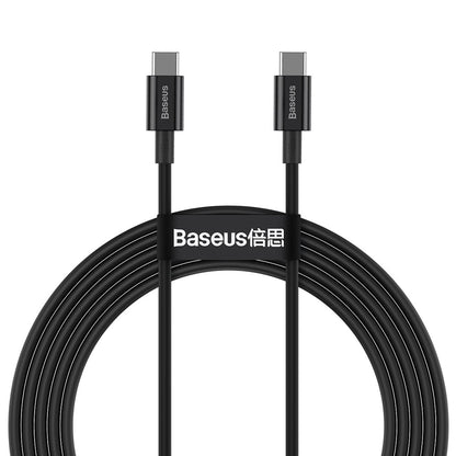 Kabel za Prijenos Podataka i Punjenje USB-C - USB-C Baseus Superior Series, 100W, 2m, Crni CATYS-C01