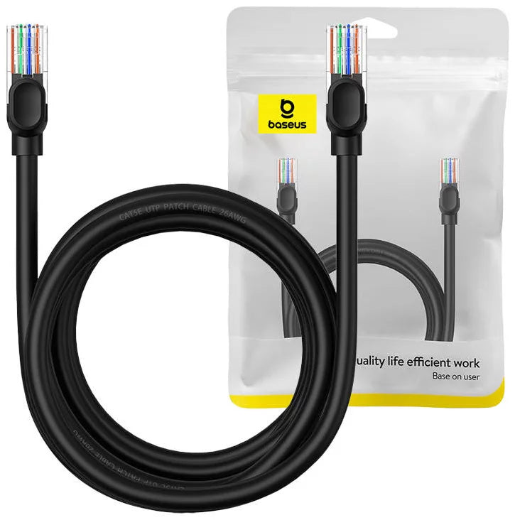 Mrežni kabel Baseus, UTP, Cat5, 3m, Crni B00133206111-04