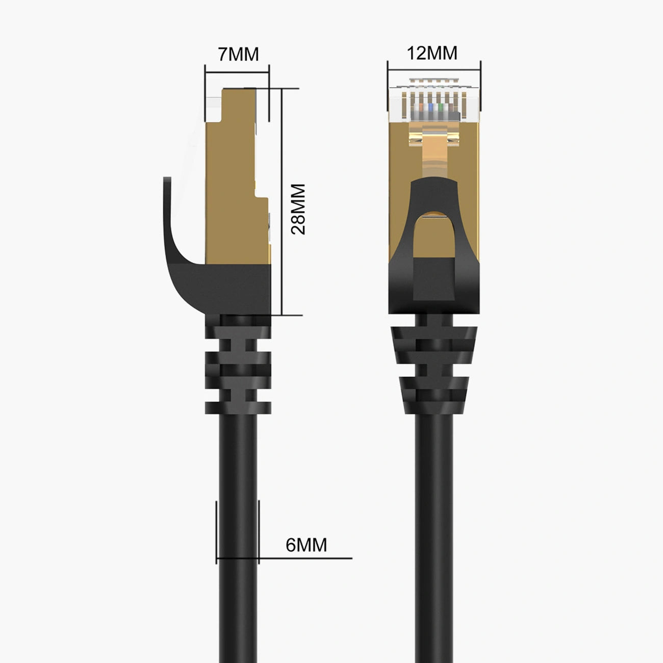 Orico PUG-C7 mrežni kabel, UTP, Cat7, 0.5m, Crna