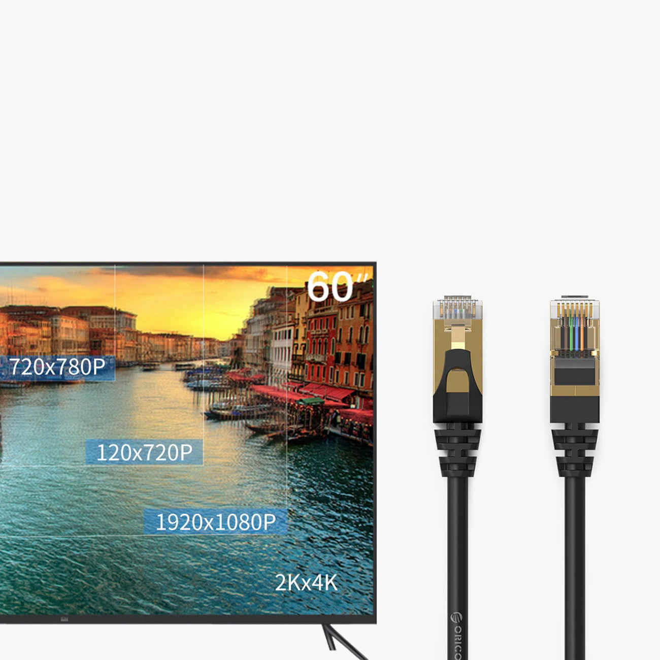 Orico PUG-C7 mrežni kabel, UTP, Cat7, 10m, crni