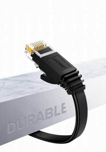 Mrežni kabel UGREEN NW102 Flat, UTP, Cat6, 10m, Crni