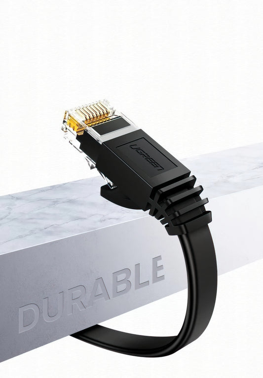 Mrežni kabel UGREEN NW102 Flat, UTP, Cat6, 3m, Crni