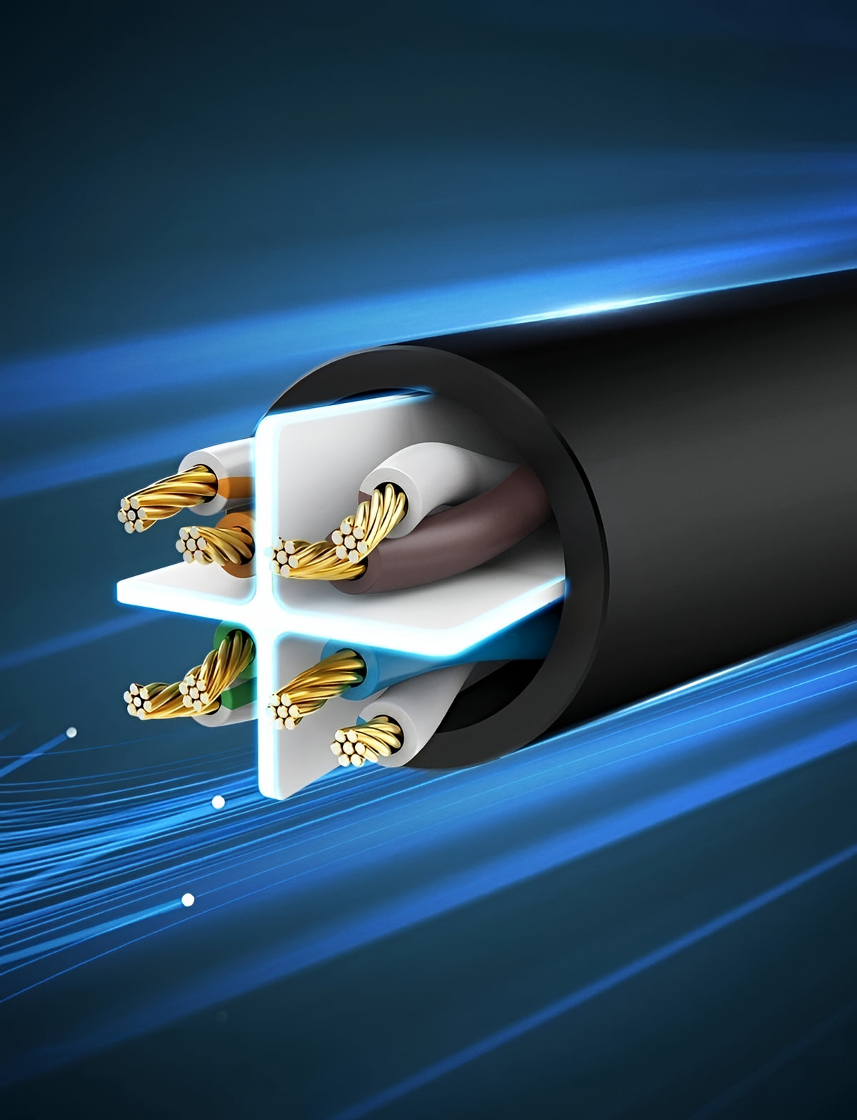 Mrežni kabel UGREEN NW102, UTP, Cat6, 15m, Crni