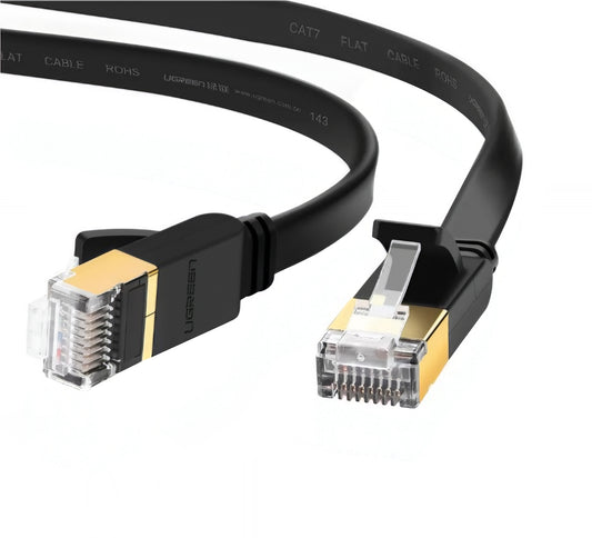 Mrežni kabel UGREEN NW106 Flat, UTP, Cat7, 10m, Crni