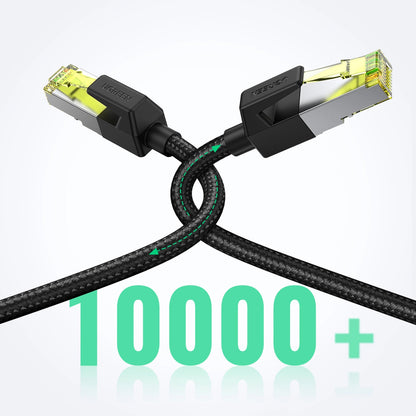 Network Cable UGREEN NW150, UTP, Cat7, 2m, Black 