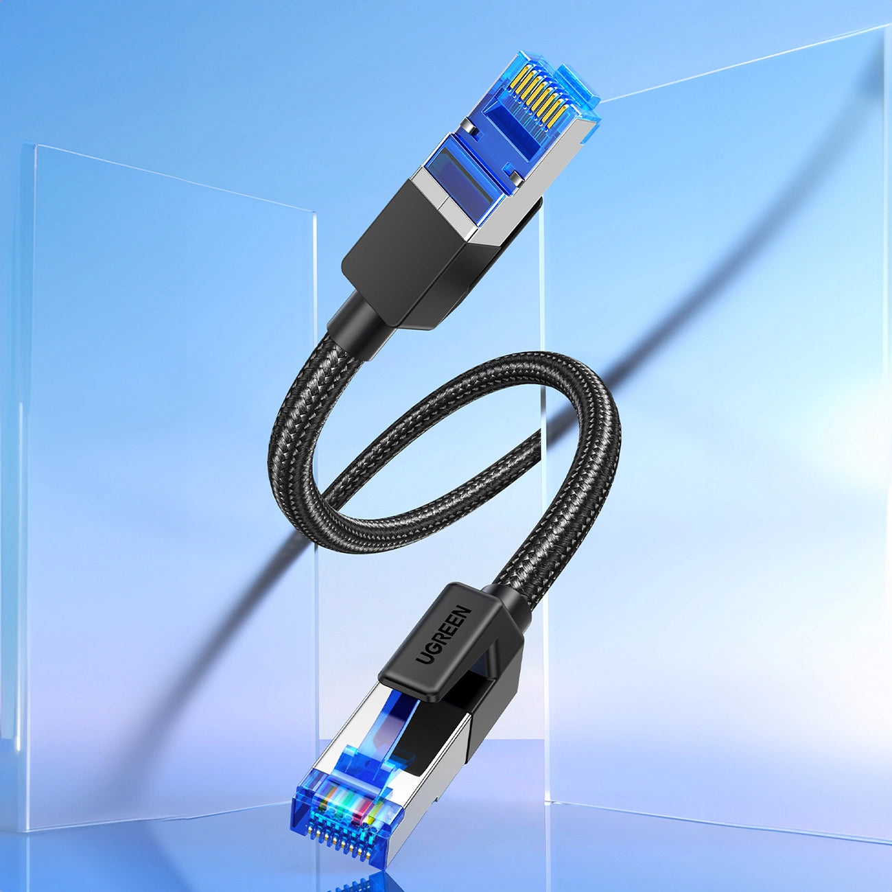 Mrežni kabel UGREEN NW153, UTP, Cat8, 1.5m, crni