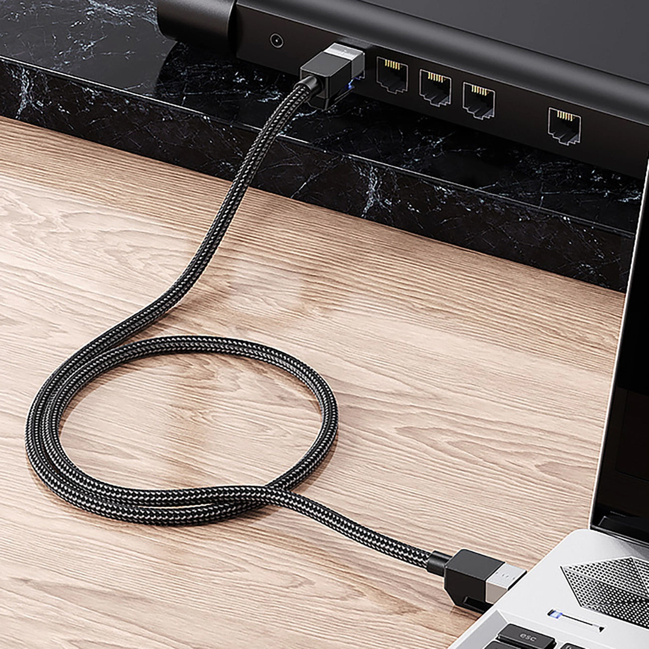 Mrežni kabel UGREEN NW153, UTP, Cat8, 1.5m, crni